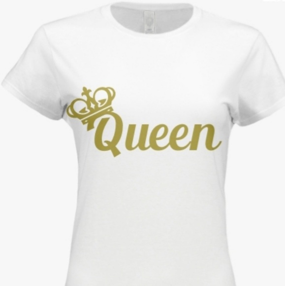 popula clothing Tops - Gold queen tshirt